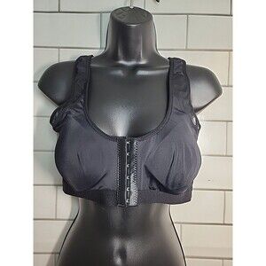 NWT Embraced Women’s Sz Large Black Unpadded Eye & Hook Front Adjustable